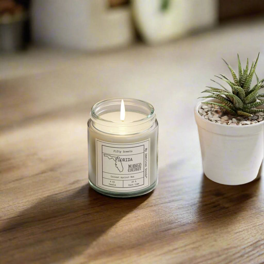 Florida Mango Coconut Scented Candle - Aromatic Home Decor