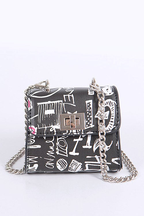 Petite Mini Graffiti Swing Bag - Pikemla