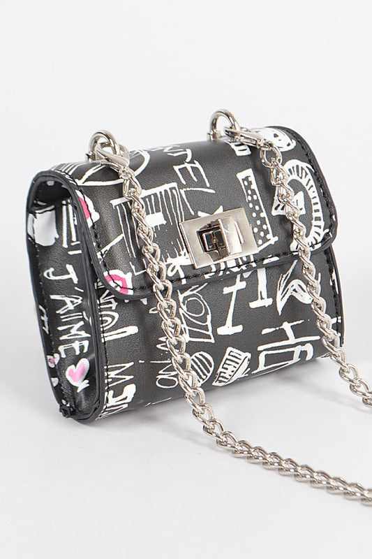 Petite Mini Graffiti Swing Bag - Pikemla