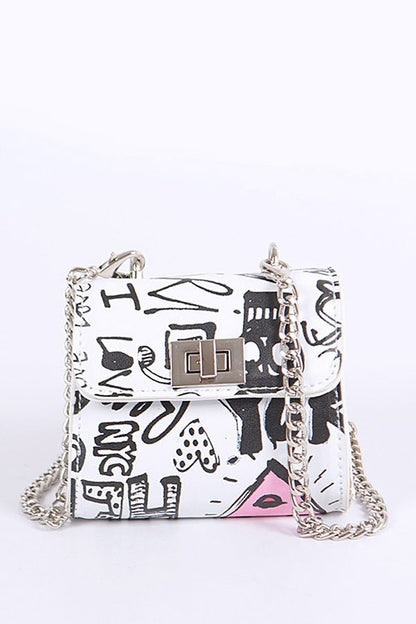 Petite Mini Graffiti Swing Bag - Pikemla