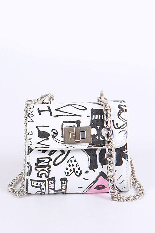 Petite Mini Graffiti Swing Bag - Pikemla