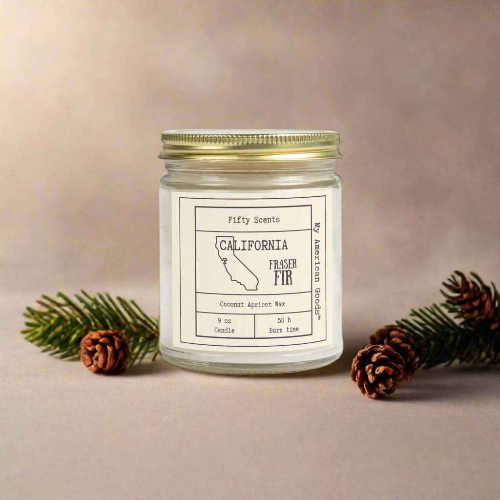 California Frasier Fir Scented Candle - Coconut Apricot Wax
