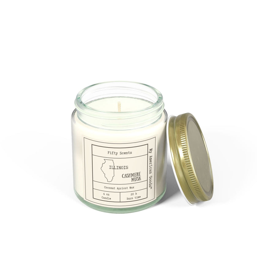 Illinois - Coconut Apricot Scented Candle | Cashmere Musk Aroma | Home Fragrance