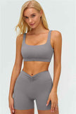 The Lushness V-Back Sports Bra Shorts 2-Piece Set