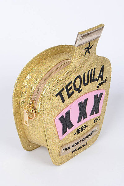 Glitter Tequila Iconic Swing Box Clutch - Pikemla