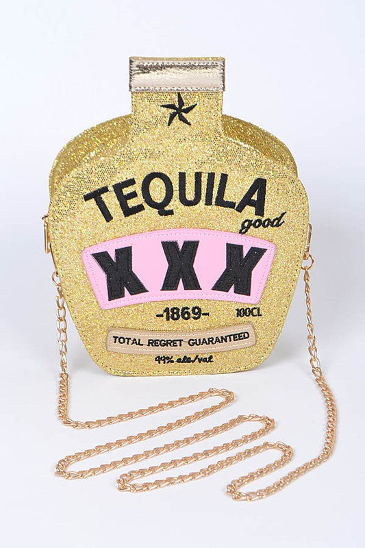 Glitter Tequila Iconic Swing Box Clutch - Pikemla