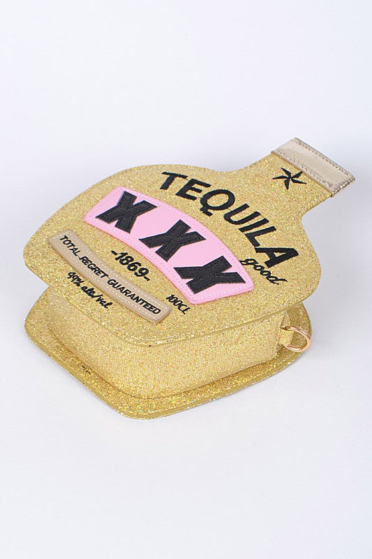 Glitter Tequila Iconic Swing Box Clutch - Pikemla