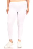 Solid high rise Fitted leggings -Plus Sized - Pikemla