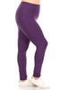 Solid high rise Fitted leggings -Plus Sized - Pikemla