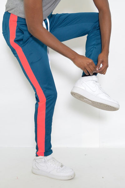 Men’s Slim Fit Single Striped Track Pants - Pikemla