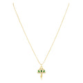 Alice Emerald Mushroom Pendant Necklace