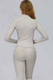 The Radiance Jacket Racerback Sports Bra Leggings 3-Piece Set