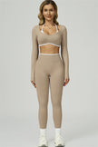 The Prime Line Long Sleeve Crop Top Leggings 2-Piece Set