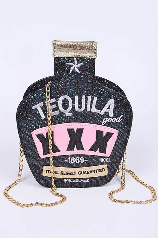 Glitter Tequila Iconic Swing Box Clutch - Pikemla