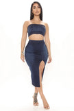 Miami Skirt Set in Dark Denim - Pikemla