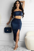 Miami Skirt Set in Dark Denim - Pikemla