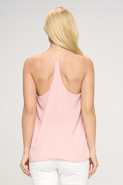 Solid V neck Racerback Top - Pikemla