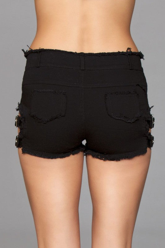 Buckled Down Denim Shorts - Pikemla