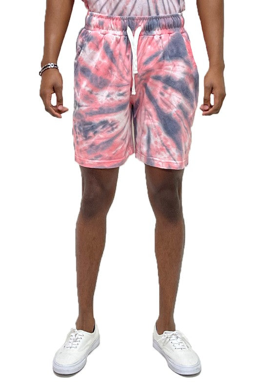 Men’s Cyclone Pinwheel Tie Dyed Shorts - Pikemla