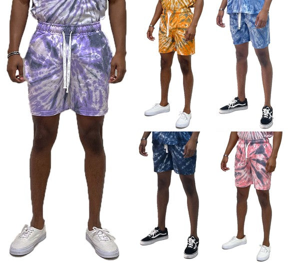 Men’s Cyclone Pinwheel Tie Dyed Shorts - Pikemla