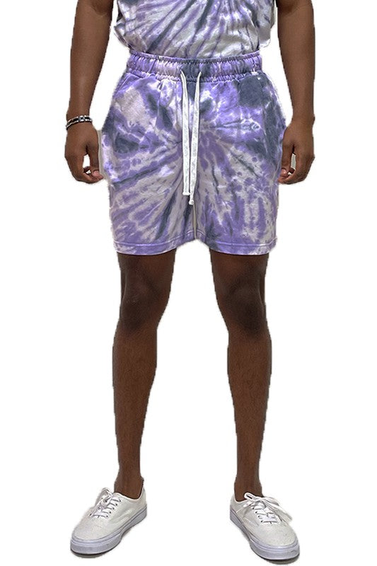 Men’s Cyclone Pinwheel Tie Dyed Shorts - Pikemla