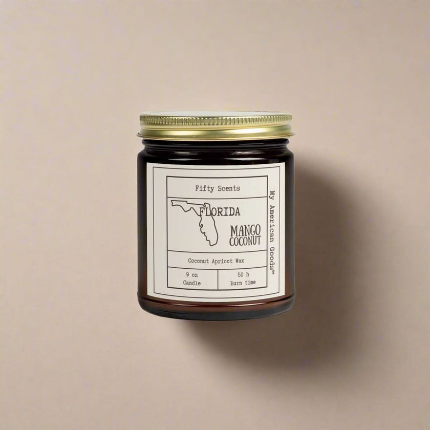 Florida Mango Coconut Scented Candle - Aromatic Home Decor