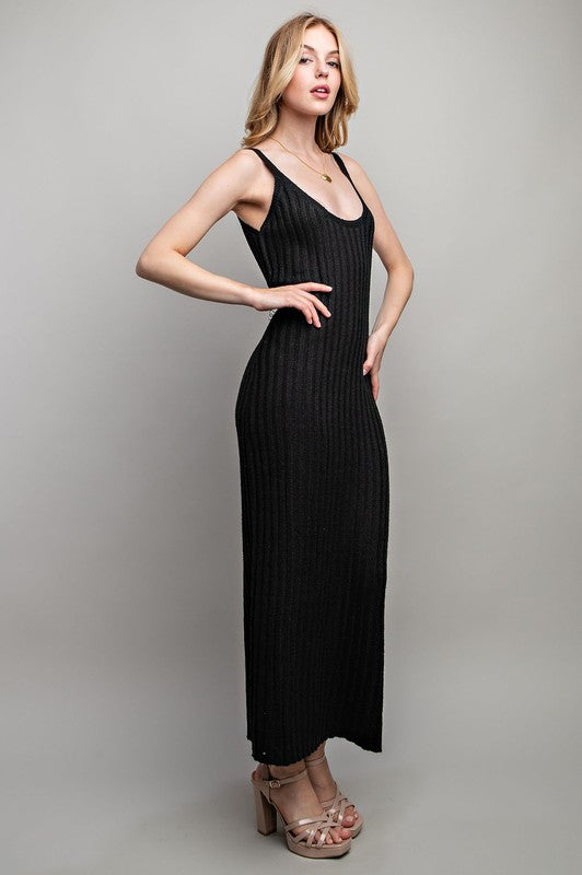 Rib Knit Maxi Dress - Pikemla