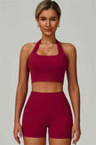 The Seraphine Halter Crop Top Shorts 2-Piece Set