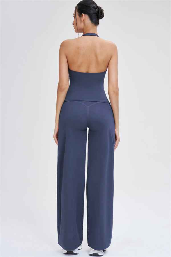 The Stride Crop Top Straight Leg Pants 2-Piece Set