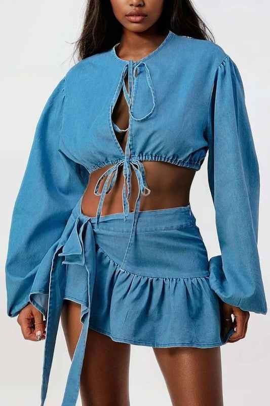 Denim Dreams Two-Piece Set