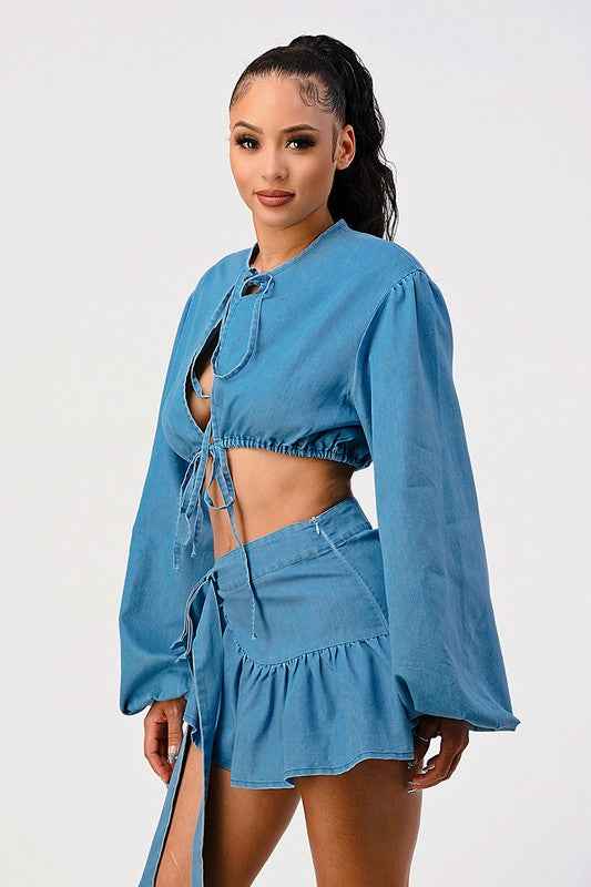 Denim Dreams Two-Piece Set