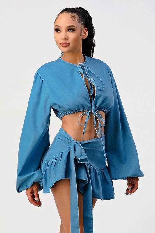 Denim Dreams Two-Piece Set