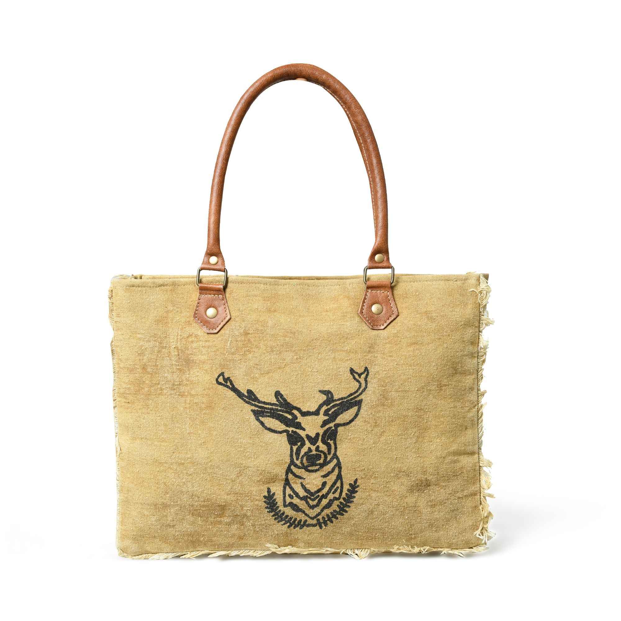 Nordic Charm Canvas Shoulder Tote Bag