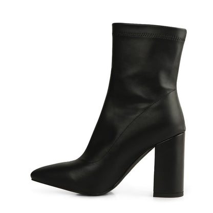 VALERIA POINTED TOE HIGH ANKLE BOOTS - Pikemla