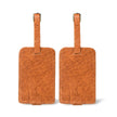Tan Leather Luggage Tags Set