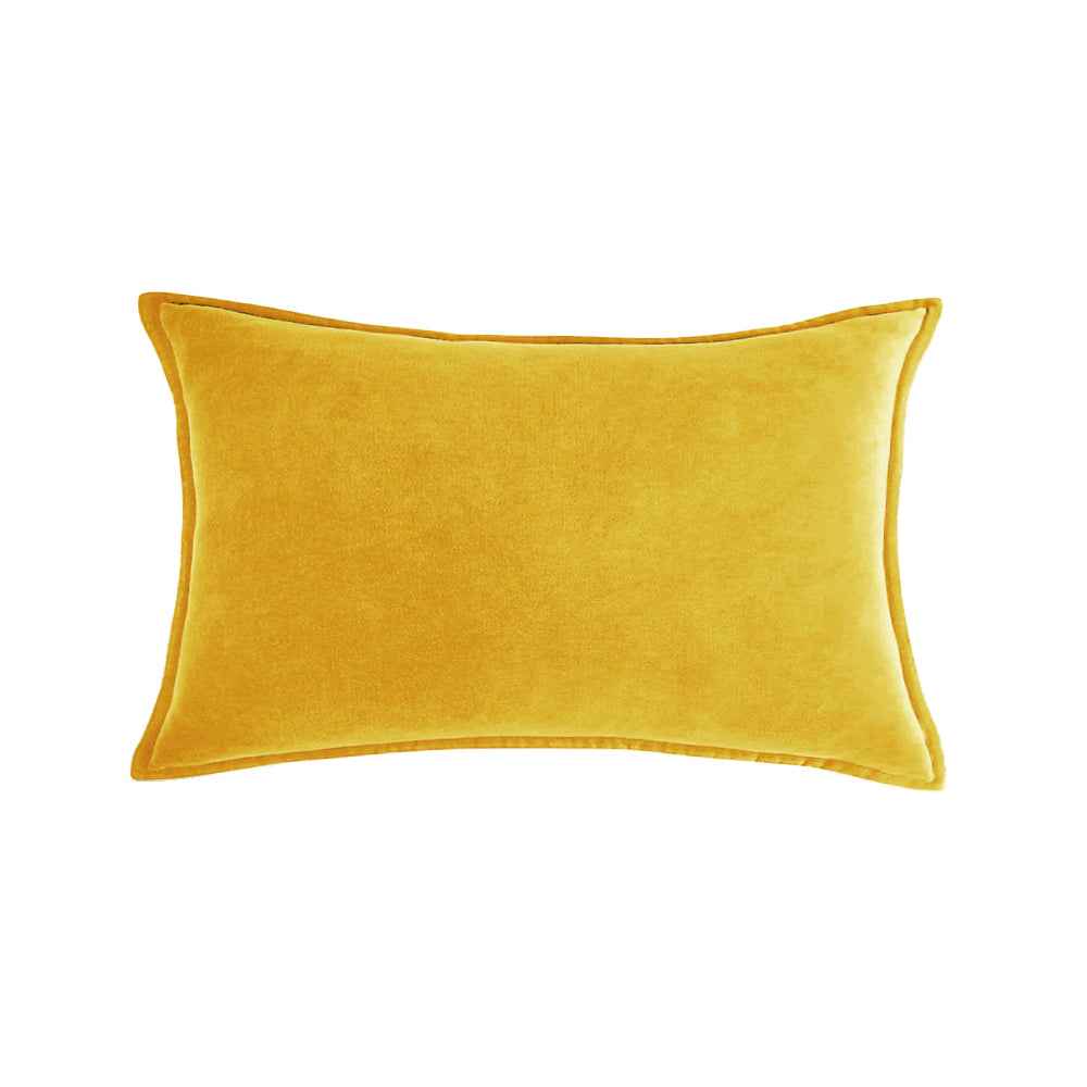 Luxe velvet lumbar pillow 19 colors classic flange edge elegant solid color accent insert included 12