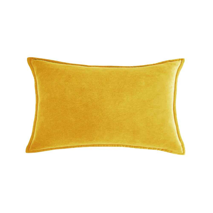 Luxe velvet lumbar pillow 19 colors classic flange edge elegant solid color accent insert included 12