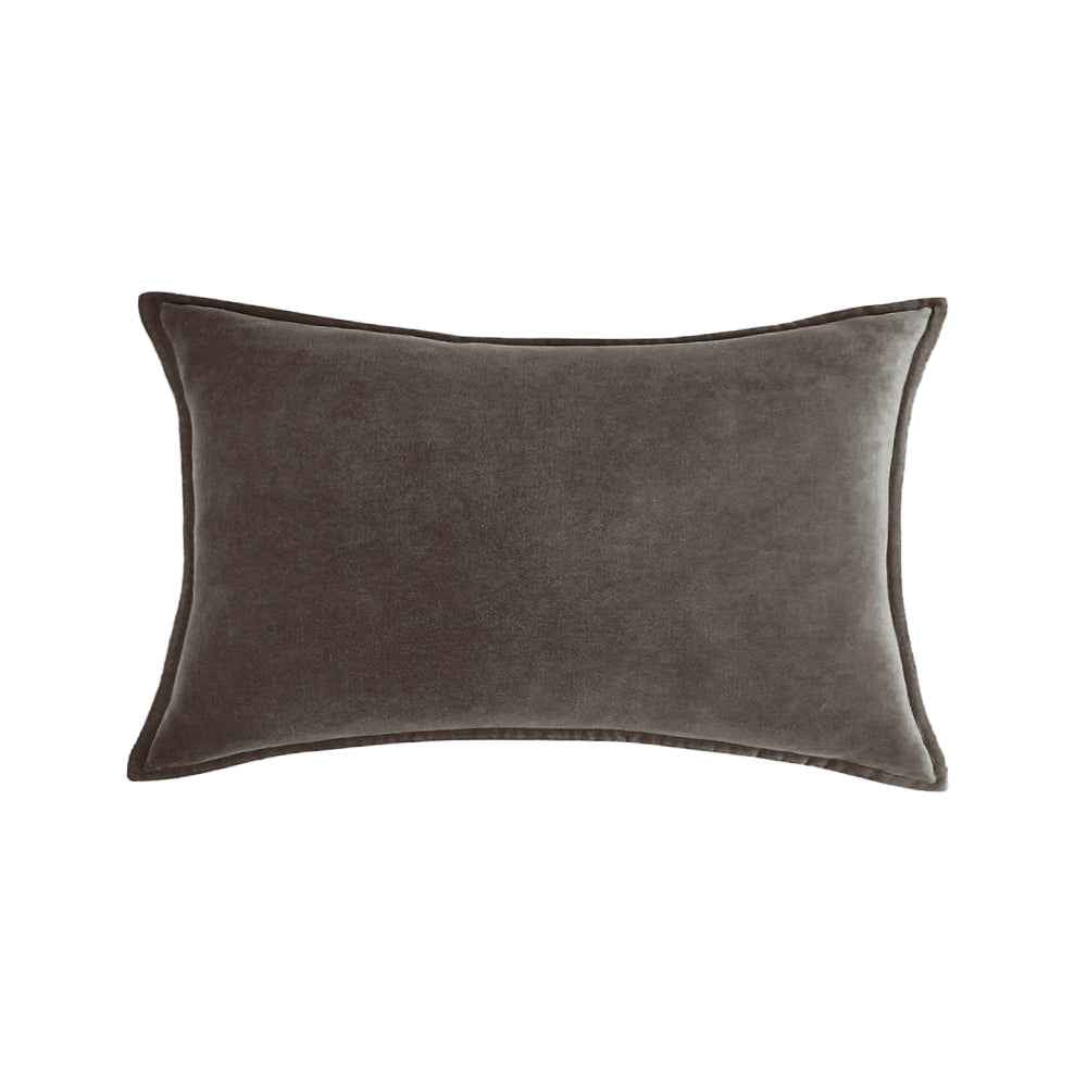 Luxe velvet lumbar pillow 19 colors classic flange edge elegant solid color accent insert included 12