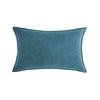 Luxe velvet lumbar pillow 19 colors classic flange edge elegant solid color accent insert included 12