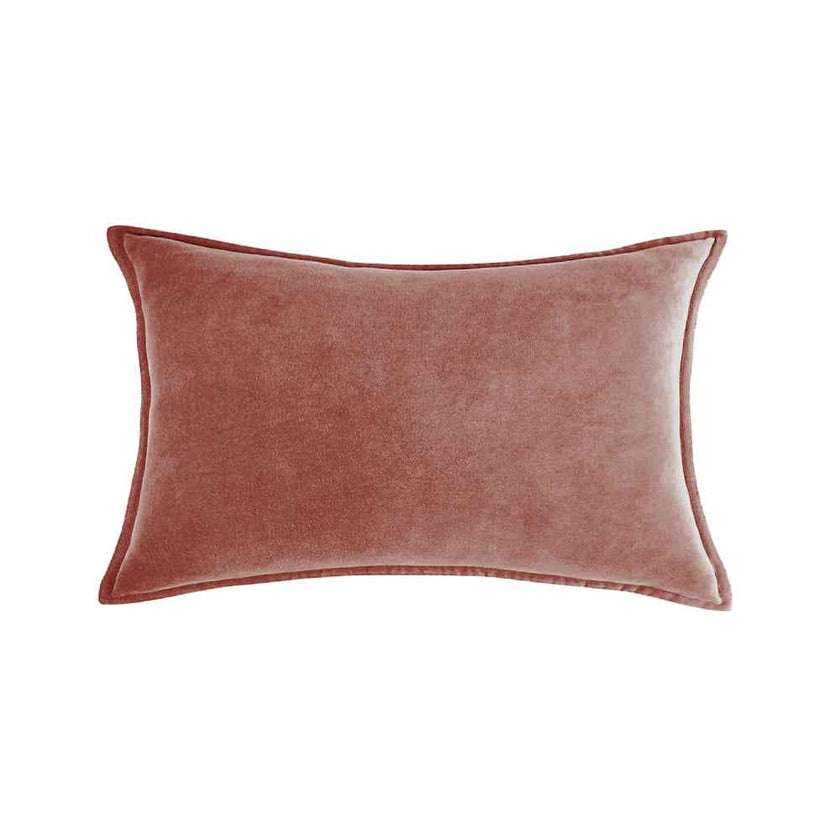 Luxe velvet lumbar pillow 19 colors classic flange edge elegant solid color accent insert included 12