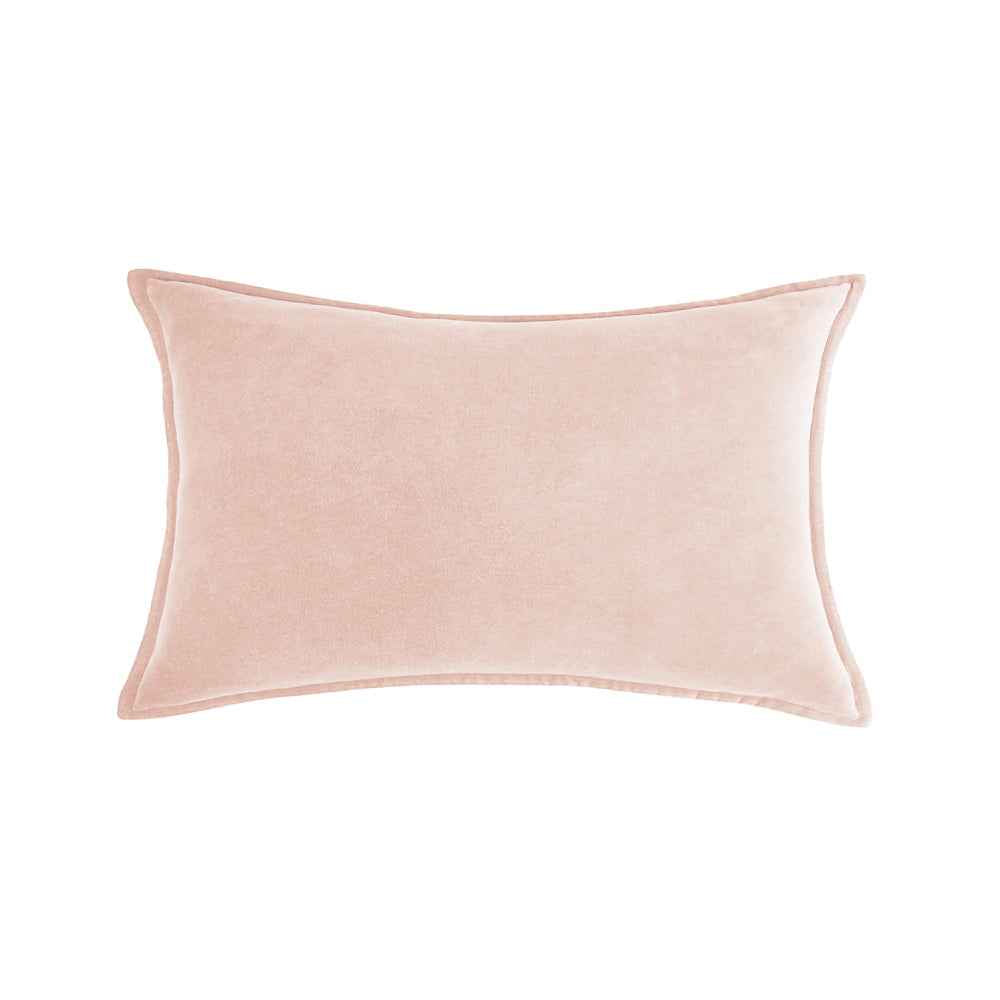 Luxe velvet lumbar pillow 19 colors classic flange edge elegant solid color accent insert included 12
