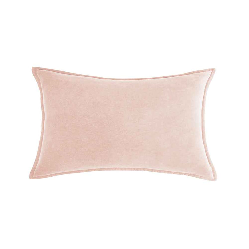 Luxe velvet lumbar pillow 19 colors classic flange edge elegant solid color accent insert included 12