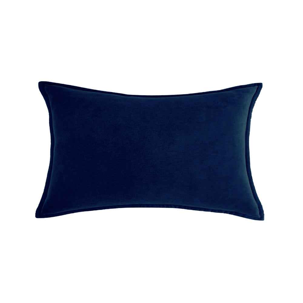 Luxe velvet lumbar pillow 19 colors classic flange edge elegant solid color accent insert included 12