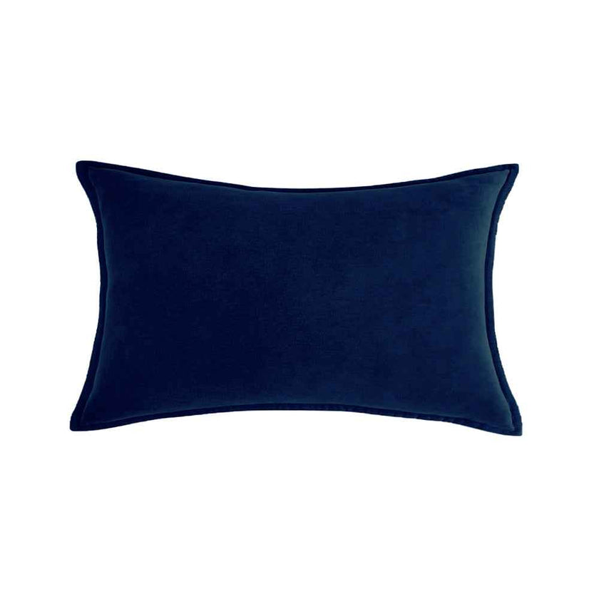 Luxe velvet lumbar pillow 19 colors classic flange edge elegant solid color accent insert included 12