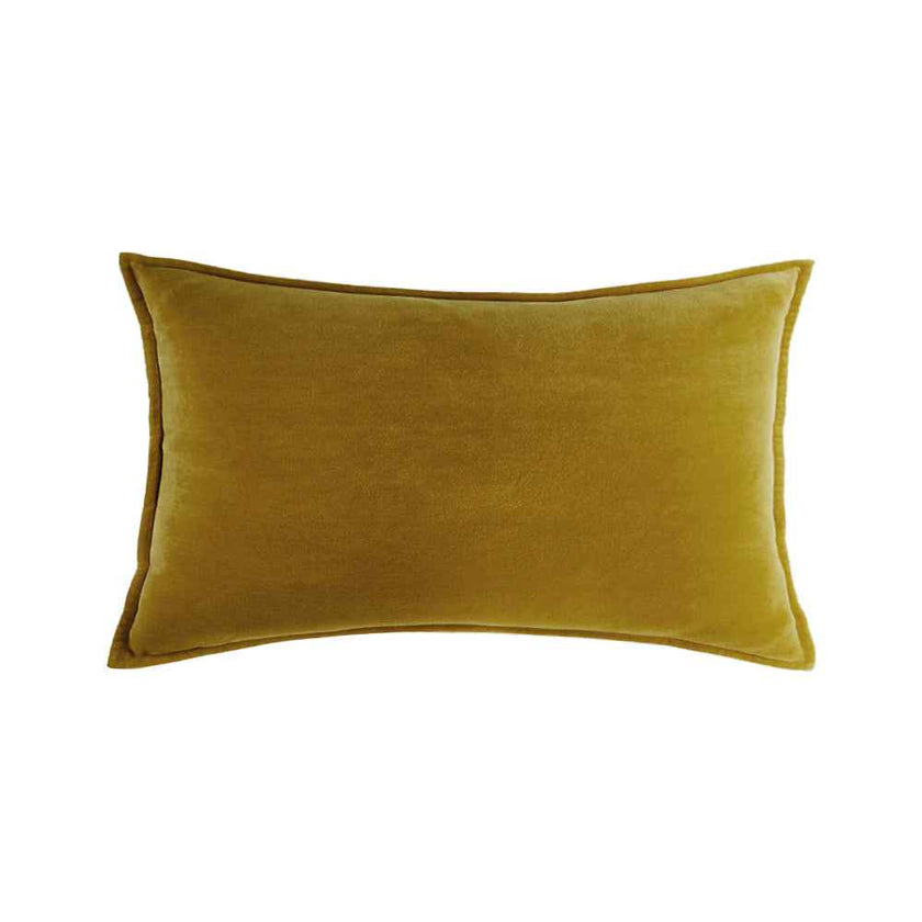 Luxe velvet lumbar pillow 19 colors classic flange edge elegant solid color accent insert included 12