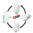 White Leather Shoulder Tote Bag