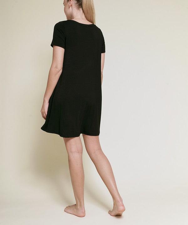 BAMBOO SHORT SLEEVE DRESS - Pikemla