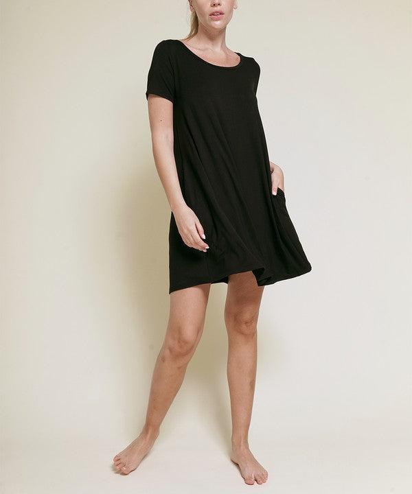 BAMBOO SHORT SLEEVE DRESS - Pikemla