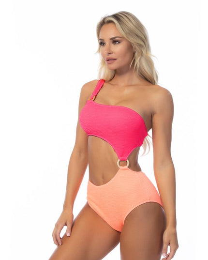 Ava Two Tone Cutout Swimsuit - Pikemla