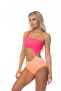 Ava Two Tone Cutout Swimsuit - Pikemla